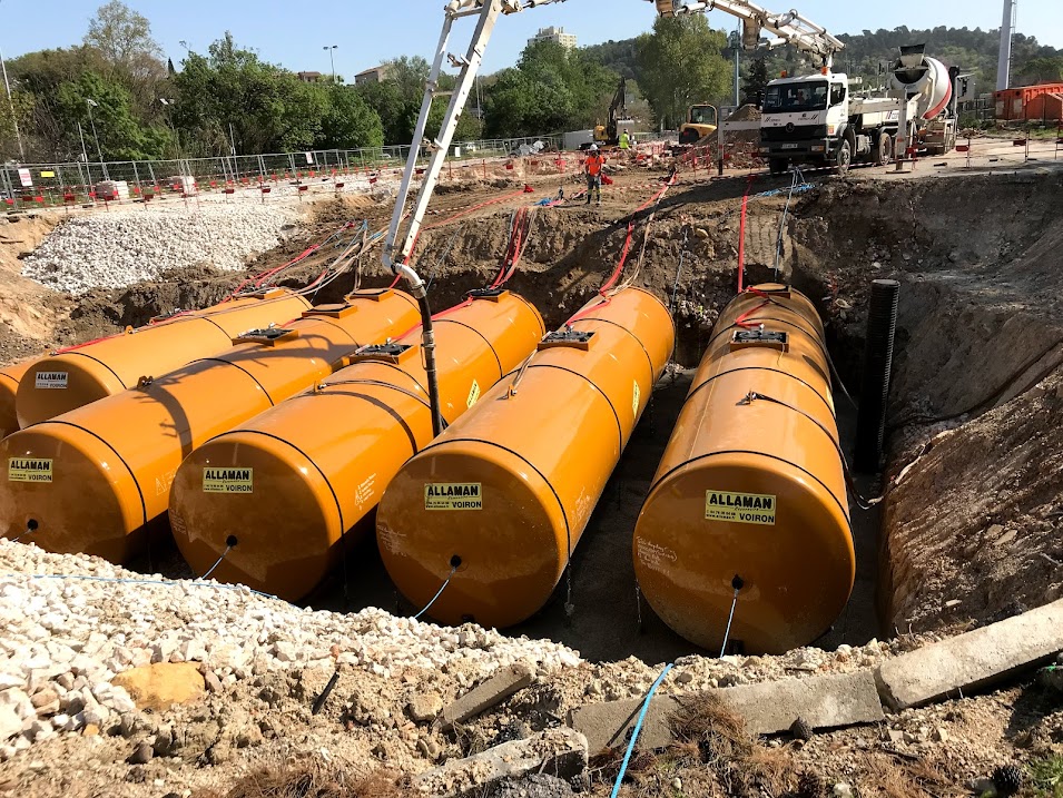 Chantier station-service